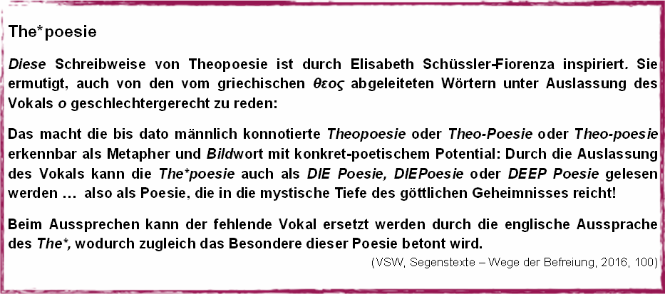 Theopoesie und The*poesie
